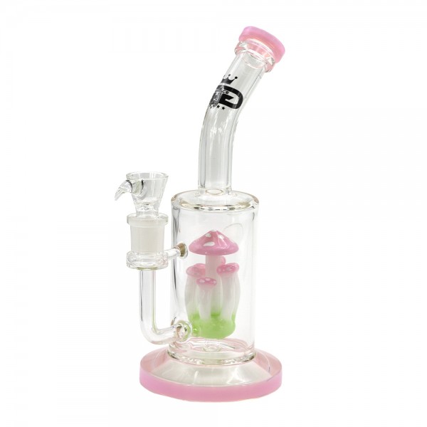 Grace Glass | Pink Mushroom Percolator Bong - H:36cm - Ø:65mm - SG:18.8mm