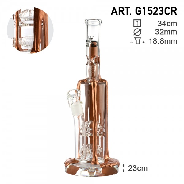 Grace Glass Egyptian Brass Series H 34 Sg 18 8mm Dia 32mm Bubblers Classic Grace Glass Ggbongs Com