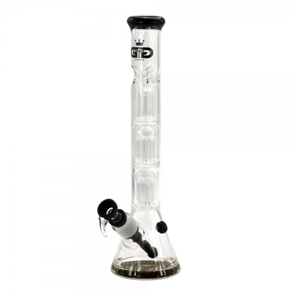 Grace Glass | Black Triple Tree-Arm Percolator Beaker - H:40cm - Ø:50mm - SG:29.2/18.8mm